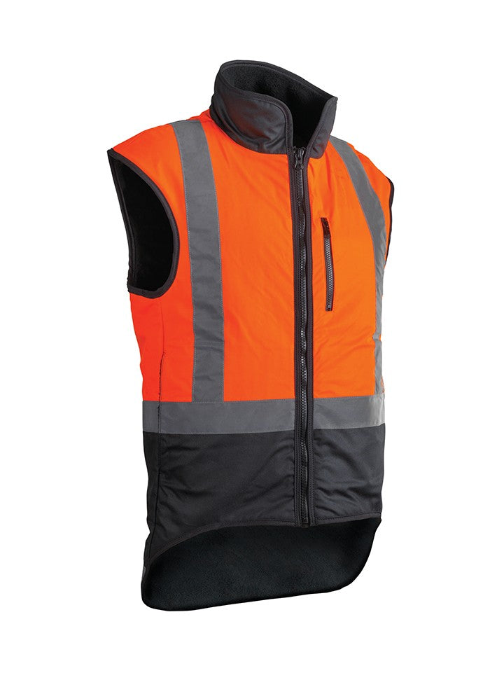 Styx Mill™ Oilskin Orange Fur Lined Vest Orange [SZ:7XL]