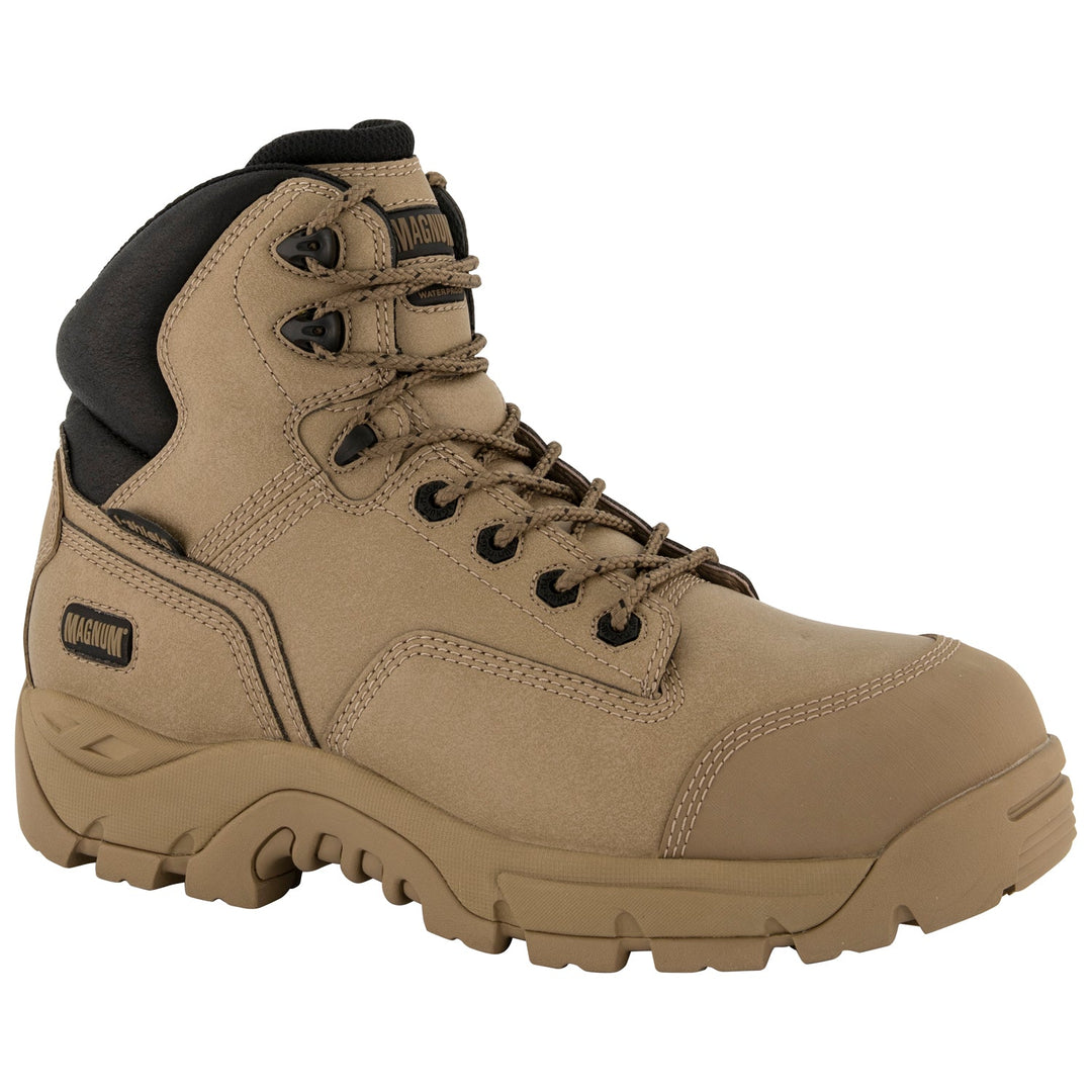 Magnum Precision Max SZ Composite Toe, Lace Up With Zip Side WPI - Stone