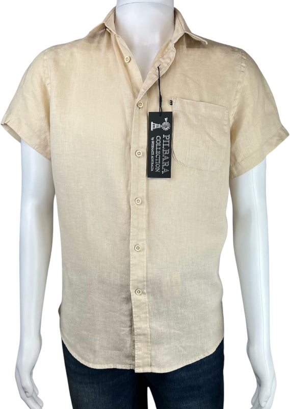 Pilbara Mens Linen Short Sleeve Shirt Rmpc055s