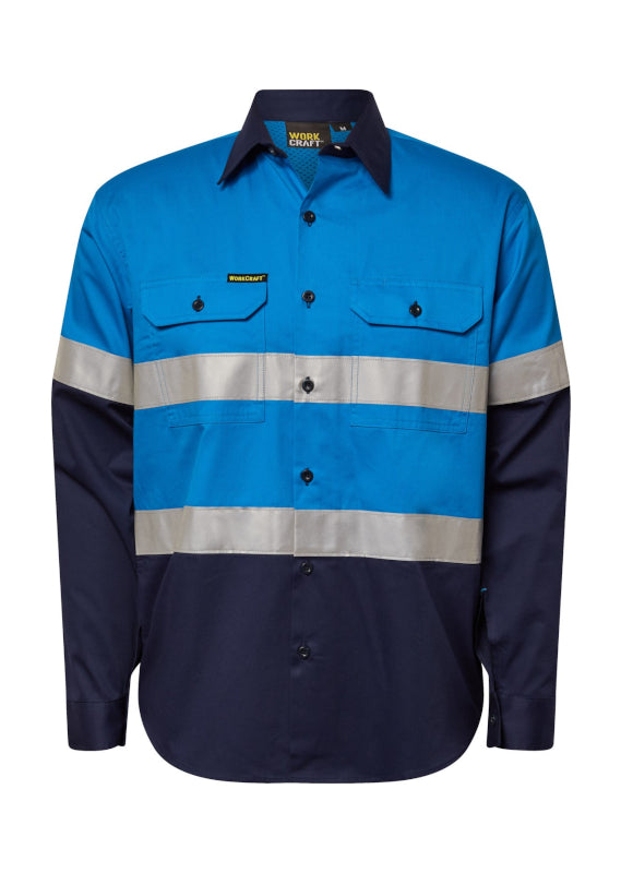 Workcraft Cotton L/s Shirt Csrtape Ws4132