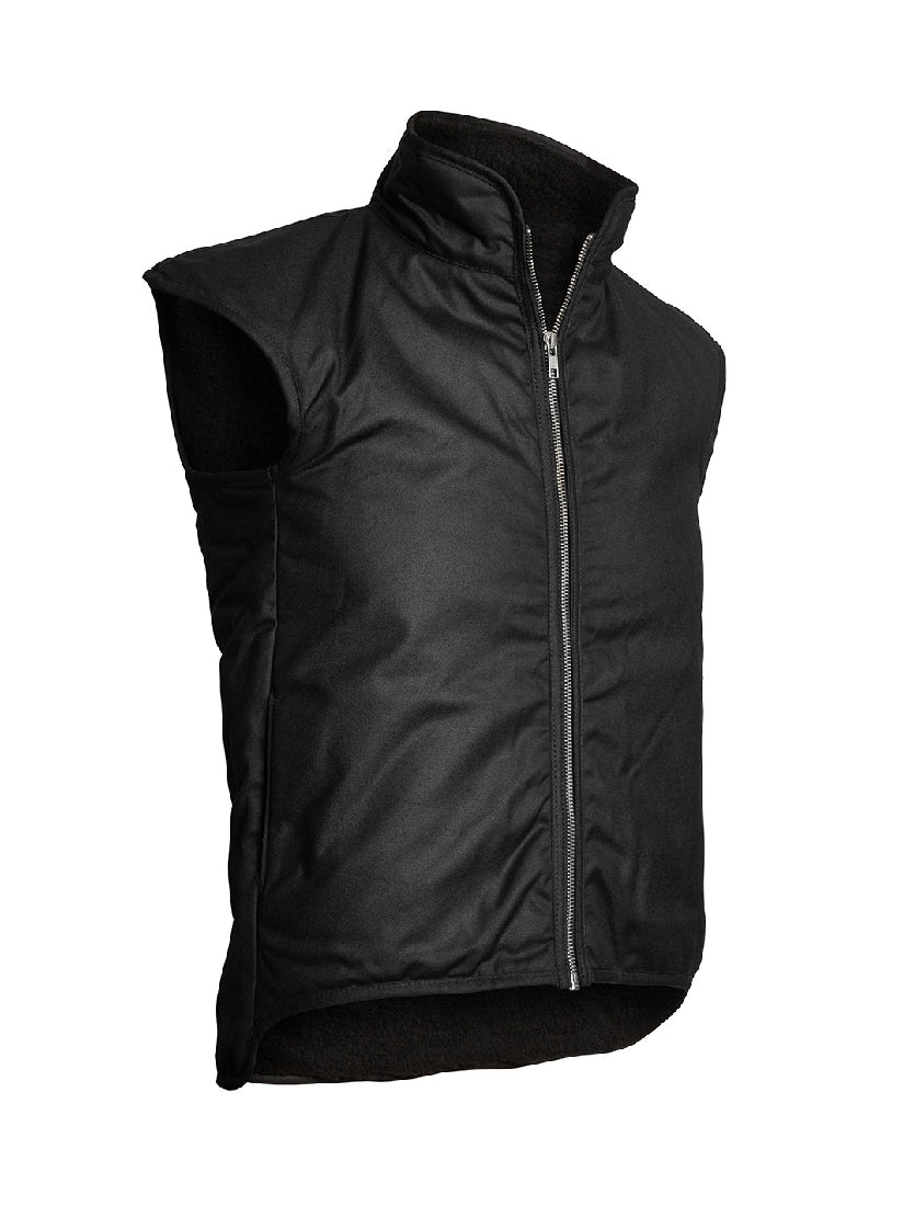 Styx Mill Kids Oilskin Fur Lined Vest - Black