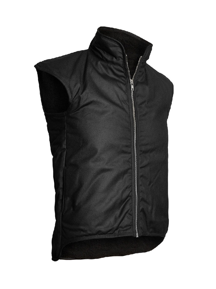 Styx Mill Kids Oilskin Fur Lined Vest - Black