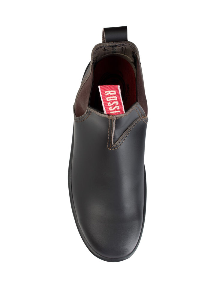 Rossi Boots 790 Penrith Safety Elastic Sided Work Boot - Claret