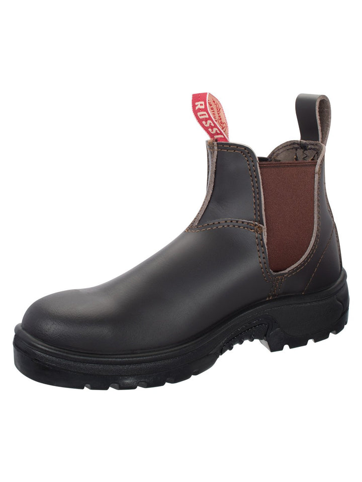 Rossi Boots 790 Penrith Safety Elastic Sided Work Boot - Claret
