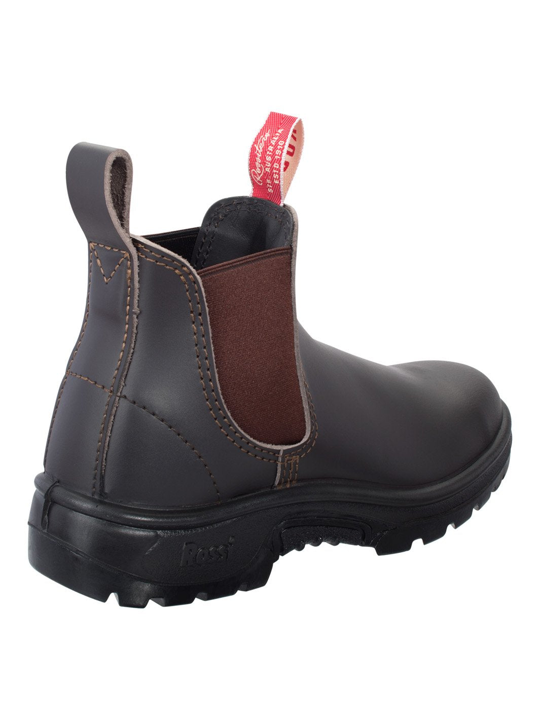 Rossi Boots 790 Penrith Safety Elastic Sided Work Boot - Claret