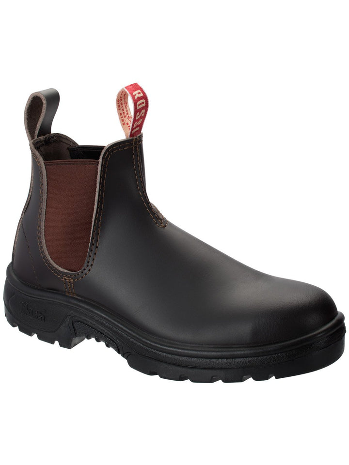 Rossi Boots 790 Penrith Safety Elastic Sided Work Boot - Claret