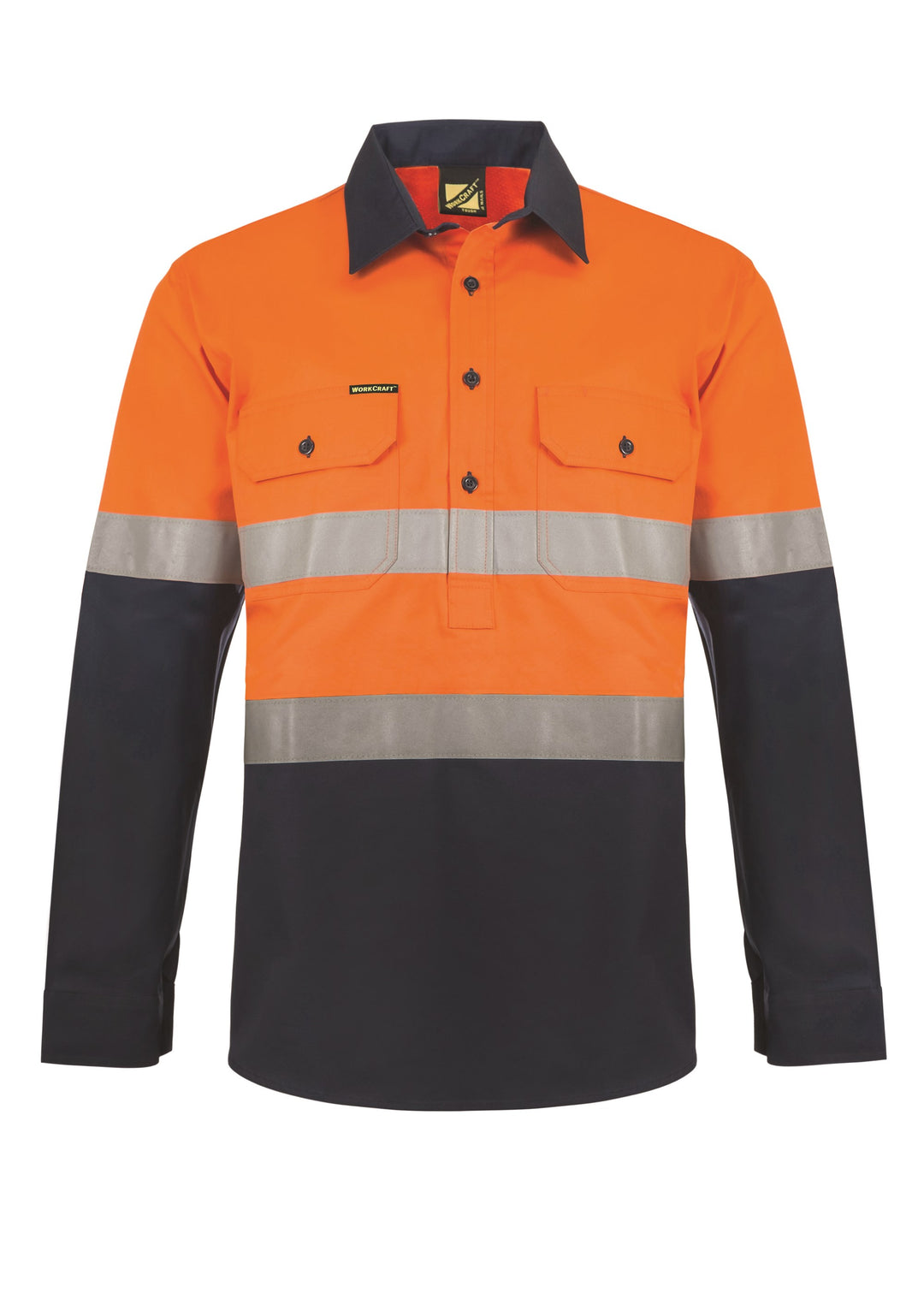 WorkCraft Hi Vis Taped Two Tone Shirt w/ Semi Gusset WS6032