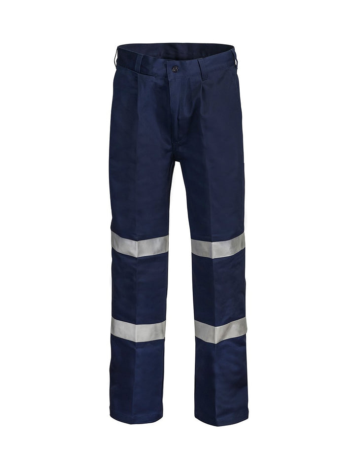 WorkCraft Taped Classic Single Pleat Cotton Drill Trousers (Regular) WP4006