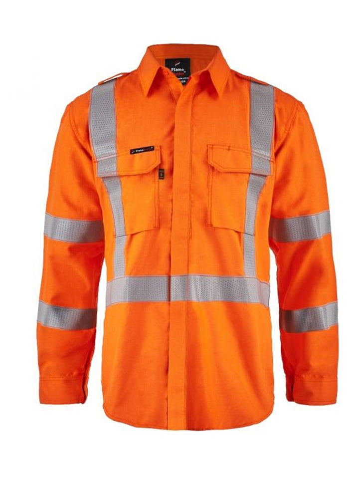 FlameBuster Hi Vis Taped Two Toned Torrent HRC2 Open Shirt FSV028