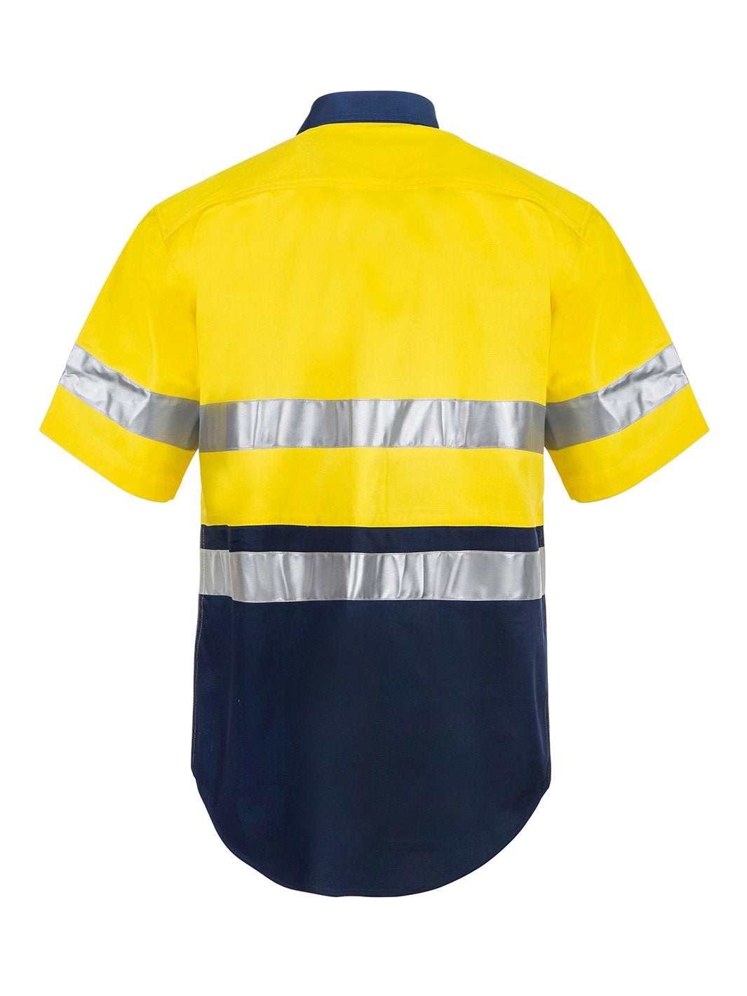 WorkCraft Hi Vis Taped Two Tone Cotton Drill Shirt WS4001