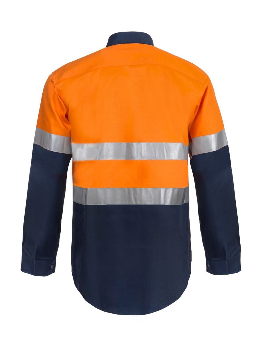 WorkCraft Hi Vis Taped Two Tone Cotton Drill Shirt LS WS4000