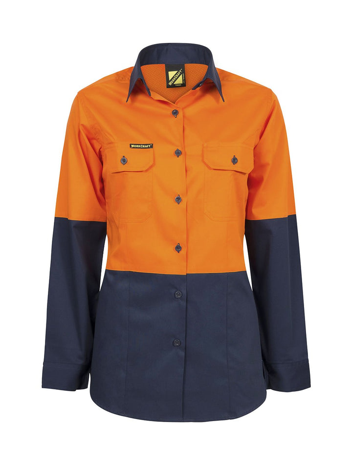 WORKCRAFT LADIES HI VIS 2 TONE SHIRT WSL502