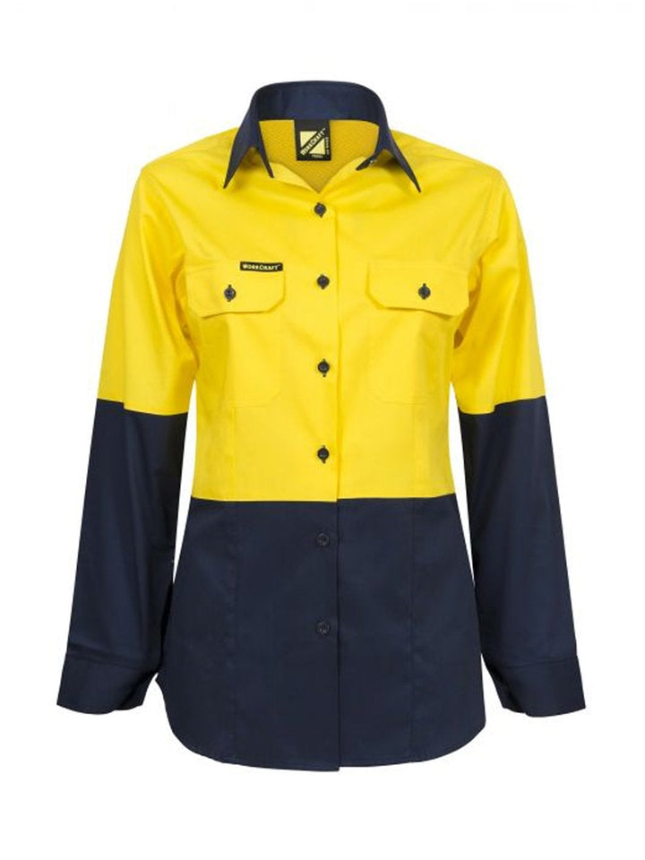 WORKCRAFT LADIES HI VIS 2 TONE SHIRT WSL502
